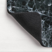 Schwarze Marmortextur Mousepad (Ecke)