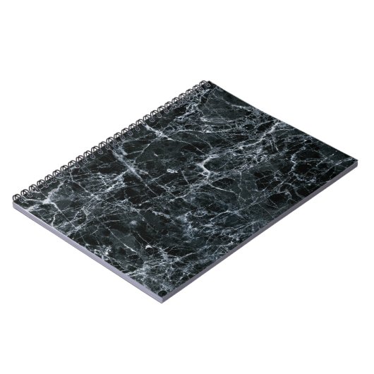 Schwarze Marmortextur Notizblock (Linke Seite)