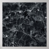 Schwarze Marmortextur Poster (Vorne)