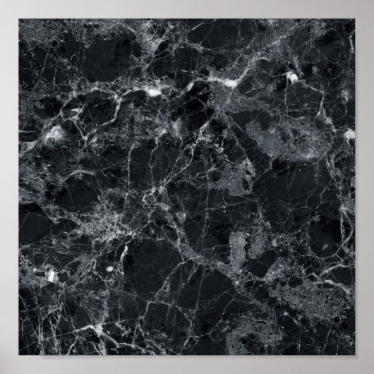 Schwarze Marmortextur Poster (Vorne)