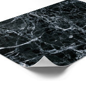 Schwarze Marmortextur Poster (Ecke)