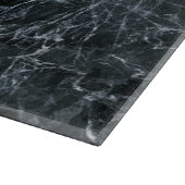 Schwarze Marmortextur Schneidebrett (Ecke)