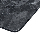 Schwarze Marmortextur Schneidebrett (Ecke)