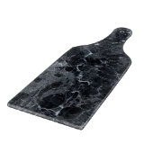 Schwarze Marmortextur Schneidebrett (Ecke)