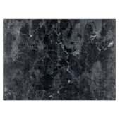 Schwarze Marmortextur Schneidebrett (Vorderseite)