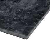 Schwarze Marmortextur Schneidebrett (Ecke)