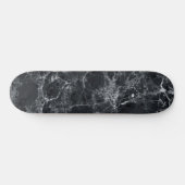 Schwarze Marmortextur Skateboard (Horizontal)