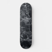 Schwarze Marmortextur Skateboard (Vorderseite)