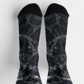 Schwarze Marmortextur Socken (Oben)