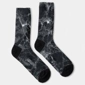 Schwarze Marmortextur Socken (Rechts)