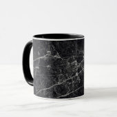 Schwarze Marmortextur Tasse (Vorderseite Links)
