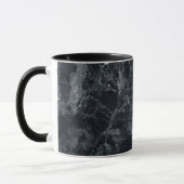 Schwarze Marmortextur Tasse (Links)