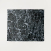 Schwarze Marmortextur Wandteppich (Vorderseite (Horizontal))