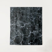 Schwarze Marmortextur Wandteppich (Vorderseite)