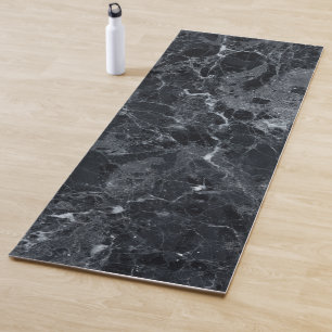 Schwarze Marmortextur Yogamatte