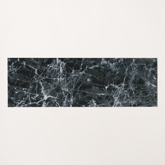 Schwarze Marmortextur Yogamatte (Rückseite (Horizontal))