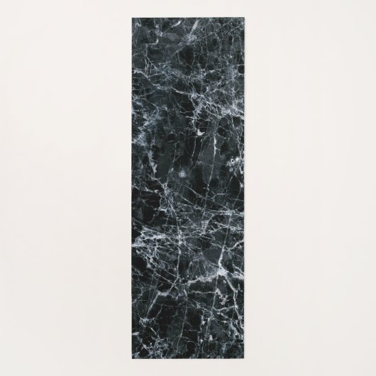 Schwarze Marmortextur Yogamatte (Rückseite)