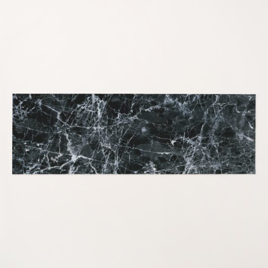 Schwarze Marmortextur Yogamatte (Vorderseite (Horizontal))