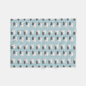 Schwarze Masken-Creme Frenchie Illustration Fleecedecke (Vorderseite (Horizontal))