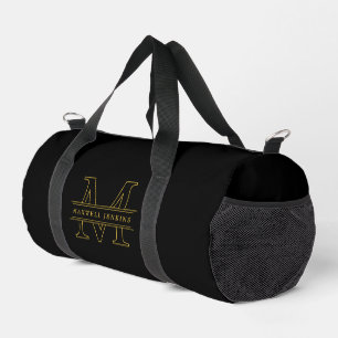 Schwarze maßgeschneiderte Sporttasche mit Monogram Duffle Bag