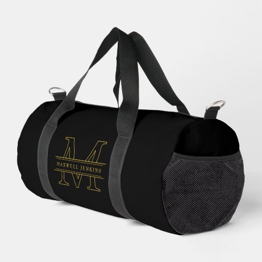 Schwarze maßgeschneiderte Sporttasche mit Monogram Duffle Bag (Rechte Ecke)