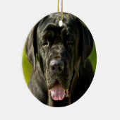Schwarze Mastiff-Verzierung Keramik Ornament (Rechts)