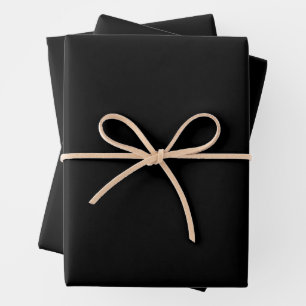 Schwarze matte Geschenkpapierbögen Geschenkpapier Set