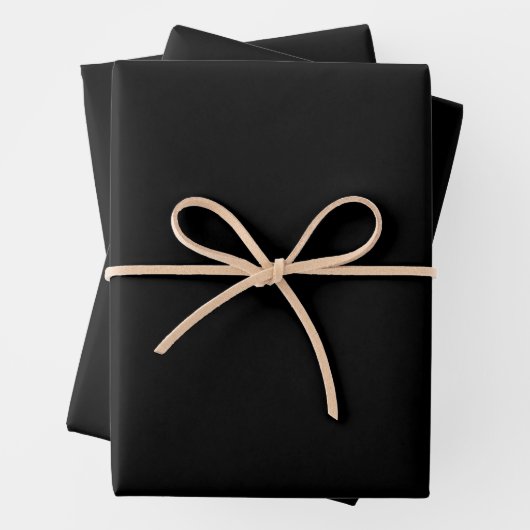 Schwarze Matte Wrapping Paper Sheets Geschenkpapier Set (Beispiel)