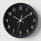 Schwarze Mauer der klassischen Schule Uhr (Vorderseite)