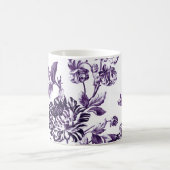 Schwarze Maulbeere lila Vintages BlumenToile No.2 Kaffeetasse (Mittel)