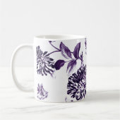 Schwarze Maulbeere lila Vintages BlumenToile No.2 Kaffeetasse (Links)
