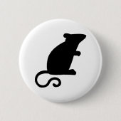 Schwarze Maus Button (Vorderseite)