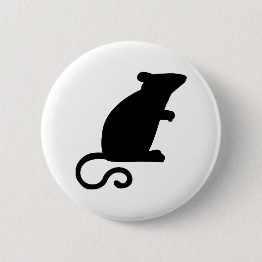 Schwarze Maus Button (Vorderseite)