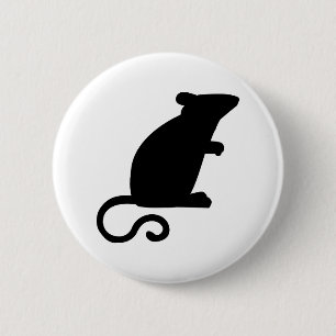 Schwarze Maus Button