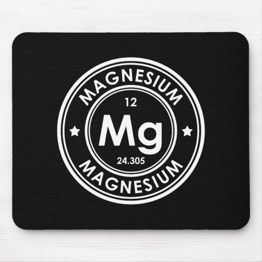 Schwarze Maus-Pad für Magnesium-Elemente Mousepad (Vorne)