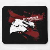 Schwarze Mausunterlage des Bombers Mousepad (Vorne)
