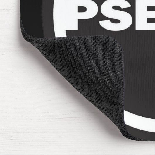 SCHWARZE MAUSUNTERLAGE mit Pseudologo Mousepad (Ecke)