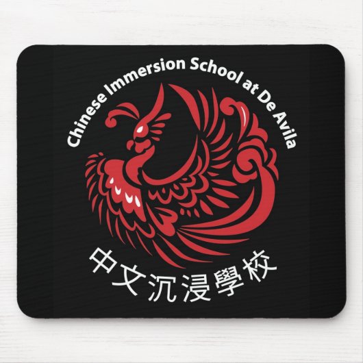 Schwarze Mausunterlage Mousepad (Vorne)