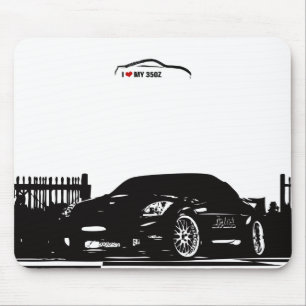 Schwarze Mausunterlage Nissans 350Z Mousepad