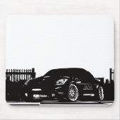 Schwarze Mausunterlage Nissans 350Z Mousepad (Vorne)