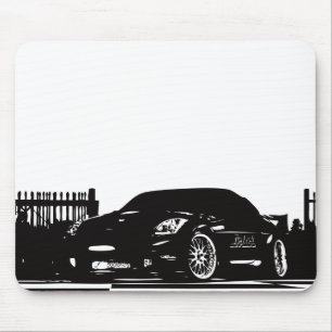 Schwarze Mausunterlage Nissans 350Z Mousepad