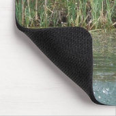 Schwarze Mausunterlage springendes des Labradors Mousepad (Ecke)