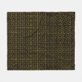 Schwarze Maze Fleecedecke (Vorderseite (Horizontal))
