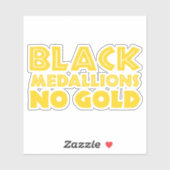 SCHWARZE MEDALLIONEN KEIN GOLD AUFKLEBER (Blatt)