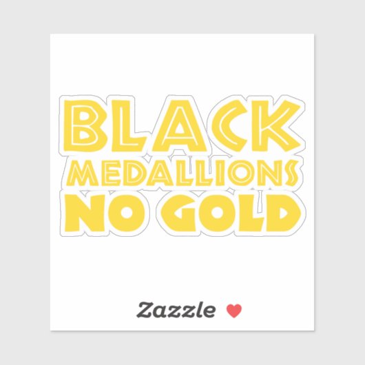 SCHWARZE MEDALLIONEN KEIN GOLD AUFKLEBER (Blatt)