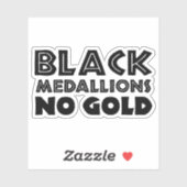 SCHWARZE MEDALLIONEN KEIN GOLD AUFKLEBER (Blatt)