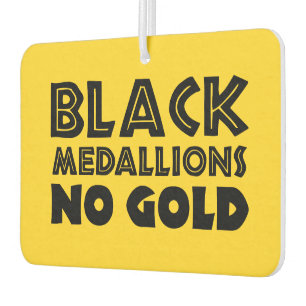SCHWARZE MEDALLIONEN KEIN GOLD AUTOLUFTERFRISCHER