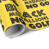 SCHWARZE MEDALLIONEN KEIN GOLD GESCHENKPAPIER (Rolleneckpunkt)