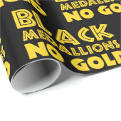 SCHWARZE MEDALLIONEN KEIN GOLD GESCHENKPAPIER (Rolleneckpunkt)