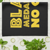 SCHWARZE MEDALLIONEN KEIN GOLD GESCHIRRTUCH (Gefaltet)